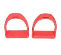 Naroote Horse Stirrups Rubber Pad for Slip Resistance, Professional Engineering Plastics Design for Horse Riding, 2 Units, Suitable for Children and Adults (Red S)