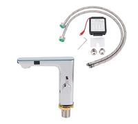 Naroote Hot Cold Basin Faucet, Infrared Sensor Touchless Bathroom Faucet with Dual Sensing Modes, Premium Components & Water Temperature Display for Home Hotel (Chrome)