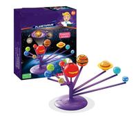 Naroote Innovative Solar System Planetarium DIY Science Kit & Built-in Projection Feature, Educational Planet Model STEM Toy Kids, Teens, and Space Enthusiasts (Assorted Color)