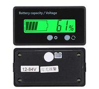 Naroote Intelligent Voltage Display Voltmeter LCD Meter for Battery Power Management 12-84V with Alarm Function (Green Light)