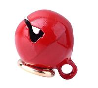 Naroote Iron Pet Collar Bell Keyring Free Matching Crisp Bell Sound for Cats Dogs, Resistant (Red)