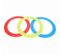 Naroote Juggling Acrobatics Throwing Toss Ring Set Durable Elastic Hand Clown Toy for Outdoor Entertainment and Children's Training Blue Red Yellow 3PCS
