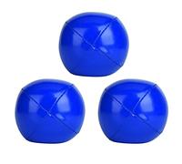 Naroote Juggling Balls Durable Soft Smooth Juggle Set 3 Pcs for Beginners & Professionals, PU Leather Material Red Yellow Blue White for Learning to Juggle (Blue)
