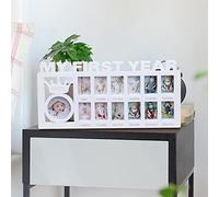 Naroote Keepsake Photo Frame, Record Growth Thickened Cardboard Memories Photo Frame Sturdy Structure for Office for 4x6cm (Blue)