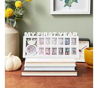 Naroote Keepsake Photo Frame, Record Growth Thickened Cardboard Memories Photo Frame Sturdy Structure for Office for 4x6cm (White)