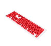Naroote Keycap Set, Light Transmittance 2 Colors Injection Molding PBT Keycaps 106 Keys Oil Repellent Coating OEM Height For Mechanical Keyboard (Red)