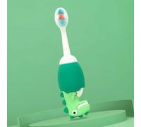 Naroote Kid Soft Cartoon Toothbrush for Boys Girls, Deep Clean Child Toothbrush for 1-7 Years Old, 3 Pack Kid Care (Green)