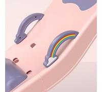 Naroote Kids Shampoo Chair with Adjustable Cushion, Stable Children Shampoo Bed for Baby Infants, Foldable Hair Washing Chair for Easy Storage, PP Material (Pink)