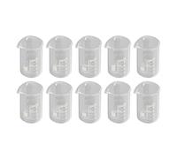 Naroote Laboratory Borosilicate Glass Beaker with Clear Scale 10ml for Academic Industrial Experiment, 10PCS Set for Chemistry Lab Kitchen