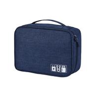 Naroote Large Capacity Electronic Bag Compact Protective Power Bank Case Organizer for Gadget Storage Sky Blue Polyester RH917 24.5 * 18.5 * 10cm for Desktop Storage (Blue)
