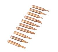 Naroote Lead-Free Copper 900M-T Soldering Tips Set for 936, 937, 938, 969, 8586 Stations, 10pcs Different Shapes for Various Soldering Needs