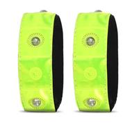Naroote LED Safety Wristband for Running, Cycling | 4 Super Bright LEDs Visible Up to 200m, Flash and Constant Modes, Reflective Wristband for Joggers, Cyclists, 3 x 39.5 cm