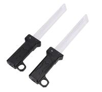 Naroote Light Up Sword Toy, LED Glow Sword with Red Blue Illumination, Interlocking Design with Auto Light Off, Safe Play for Stage Performance Imaginative Play (Black)