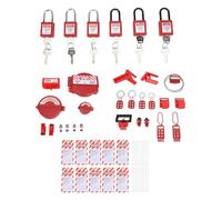 Naroote Lockout Tagout Kit Durable Safety Padlocks for Electrical Maintenance Group Lockout Safety Set with Heavy Duty Storage Box