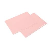 Naroote Loose Leaf Binding Cover Flexible Frosted PP Plastic 20 Sheets for A5 Presentation Case (Pink)
