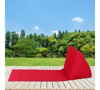 Naroote Lounge Chair Cushion, Patio Chair Cushion Inflatable Triangular Back Support, Portable Folding, Beach Lounger with Super Elasticity Outdoor Bench for Relax, Watch (Red)