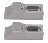 Naroote Low Profile Side Clamp Vise Compact Precision Milling Vise Hardened S136H Mold Steel with M8 Arc Mouth Adjustment for CNC Milling Drilling Grinding Machines