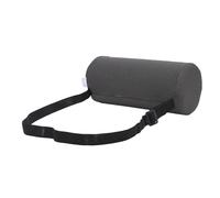 Naroote Lumbar Pillow for the Lower Back, Memory Foam Cushion for Lumbar Support Without Pilling for Car (Black) (Grey)