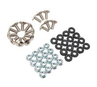Naroote M6 Thread Fixing Kit for ATV Quad 4, Stable Mudguard Screw/Fastener Washer Nut Screw Kit for Neat Appearance, 16 Set Metal and ABS Panles/Fastener Washer Nut