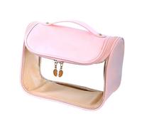 Naroote Make -up Bag, PVC Mode Zipper Space Saved Portable Toilet Bag for Lipstick