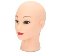 Naroote Mannequin Head Stylish Bald PVC Model for Displaying Wigs Practicing Makeup or Personal Use