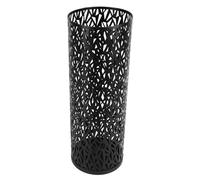 Naroote Metal Premium Round Umbrella Stand Rack for Quick Drying and Storage in Entryway Office Home Decor for Indoor Outdoor Use, Hollowed Freestanding Black Umbrella Holder Organizer Bin (Large: