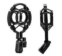 Naroote Mic Stand, Desk Mic Stand Small Shockproof Tabletop Microphone Tripod Microphone for Mobile Live Broadcast