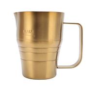 Naroote Milk Frothy Pitcher, Coffee Charcoal Cup Easy to Maintain Portable Handle for Beverage Making Shop (670ml)