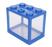 Naroote Mini Betta Fish Tank Durable Building Block Aquascape for Office Home Desk Decoration, Small Fish Tank Ideal for Desktop with Perspective Hole