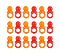 Naroote Mini Decorative Pacifier Set, Mini Acrylic Baby Pacifiers 100Pcs Acrylic Birthday Party Decoration Baby Baptism Soothing Dummy Soothers Color Toys (Real Color Mixed Color)