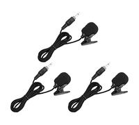 Naroote Mini Microphone Wired Lapel Mic High Fidelity with Clip for Teaching and Lectures 3.5mm 3PCS