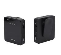 Naroote Mini Microphone, Wireless Lavalier Microphone with Wired Headphone & Intelligent Noise Cancellation, 10 to 12h Use, Stable 2.4ghz Transmission, for Interview Live Streaming