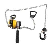 Naroote Mini Portable Lever Hoist, 250kg Load, 1.5m Steel Chain | Steel Hooks, 360 Degree Rotation, Rubber Grip, Manual Ratchet Pulley, Construction Transport, Workshop Use