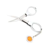 Naroote Mini Scissors, Sewing Scissors Stainless Steel Pocket Travel Folding Key Chain Fishing Thread Cutter Portable Craft for Traveling Outside