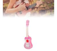 Naroote Mini Ukulele Toy, Permanent Attractive Plastic Toy on Ukulele, Develop Musical Perception Easy to Play 4 Strings Home (8042A Pink Rabbit Style)