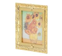 Naroote Miniature Art Painting, Beautiful Paint with Hand -made Acrylic Oil with High Light Transmission for Miniature Dollhouse 1:12 for Girls (Sunflower)