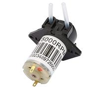 Naroote Miniature Silent Peristaltic Pump for Titration - Self Priming Dc Water Pump for Experimental, Biomedical & Biotechnology Applications (6V Flat Black)