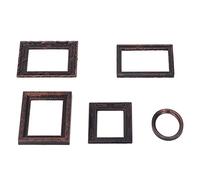 Naroote Miniature Vintage Picture Frames Romantic European Style Decor for 1/12 Dollhouse - 5pcs for Girls Parties and Dollhouse Decoration