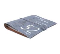 Naroote Money Saving Challenge Book Leather, Reusable Budget Planner with Envelopes for Couples and Families, Soft and Durable Material, 52 Week Savings System (Gray)
