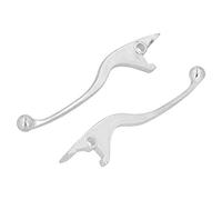 Naroote Motorcycle Aluminum Alloy Brake Lever Pair with 0.3" Mounting Hole Fit for Yamaha ATV, Silver Brake Handle for Increased Riding Safety