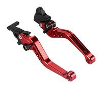 Motorcycle Brake Clutch Lever, Red Pair Clutch & Brake Lever Set 6Cm Left & 9Cm Right Handles pitbike accessories for GY6, CG25, Honda, Suzuki, Yamaha Motorcycles