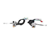 Naroote Motorcycle Drum Brake Handlebar Switch Left Right Compact Silver Replacement for JH70 JH90 for 7/8in Handlebars 22mm