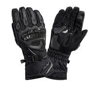 Naroote Motorcycle Gloves Hard Knuckle Touchscreen for Riding Black Microfiber Leather 1 Pair (L)