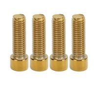 Naroote Motorcycle Handlebar Screw/Fastener, Anodized Handlebar M8x32MM 4 Pieces of Stainless Steel for Stainless Steel Hardness for SR GT200 GT125 (Gold)