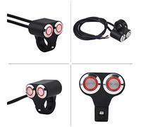 Naroote Motorcycle Handlebar Switch Durable Fog Light ON/OFF for Universal Fit, Aluminum Alloy Black 7/8inch 22mm Self-return Button for Riders (Self-restoring)