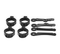 Naroote Motorcycle Headlight Bracket, CNC Aluminum Adjustable Front Fork Lamp Mount Clamp, 1.5in .6in Tubes Compatible Clamp for Cruisers Cafe Racers Street Fighters Project Bikes Retro,