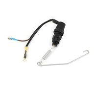 Naroote Motorcycle Rear Brake Stop Button Retro Design for YBR125 2007-2014, Durable Electric Switch Wire for Improved Driving Safety, Metal+Plastic