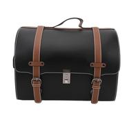 Naroote Motorcycle Storage Bags for Motorcycle, 29.5 -Liter Pressure -Resistant Tail Bag for Electric Vehicles Scooters (Black with Brown Band)