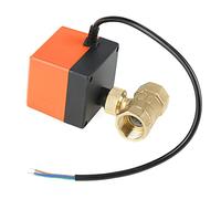 Naroote Motorized Ball Valve, DC12V G3/4 DN20 Brass Smart Water Valve, Remote Water Shut Off with Cable, Ideal for Air Conditioning System