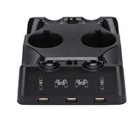 Naroote/Move Controller Four Charging Dock Charger for Gamers Features Non-Slip Pads and Green Indicator Lights Small Size Easy to Carry Fit for/Move Controller Users